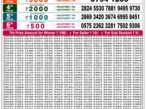 Punjab State Dear 50 Buster Wednesday Weekly Lottery Result 20/05/26
