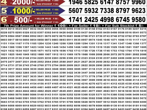 Punjab State Dear 50 Buster Wednesday Weekly Lottery Result 10/06/26