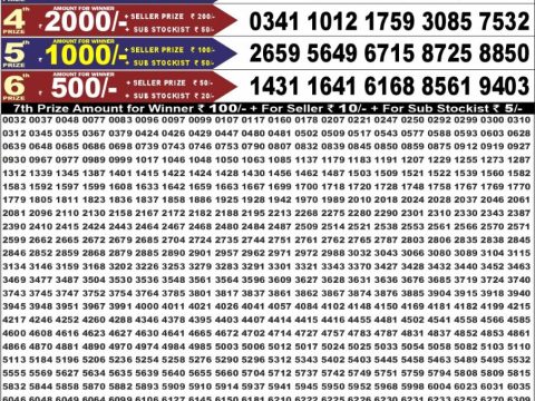 Punjab State Dear 50 Colt Friday Weekly Lottery Result 19/06/26