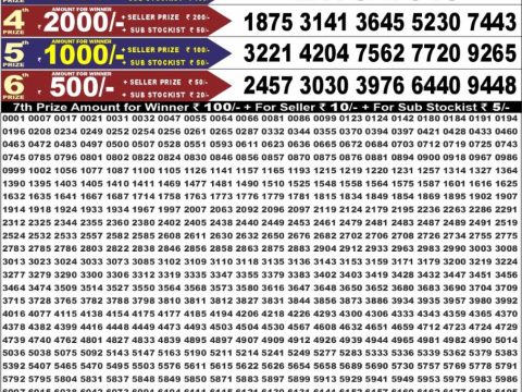 Punjab State Dear 50 Beast Monday Weekly Lottery Result 29/06/26