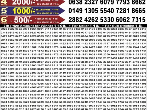 Punjab State Dear 50 Colt Friday Weekly Lottery Result 12/06/26