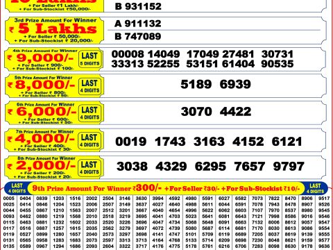 Punjab State Dear 200 Monthly Lottery Result