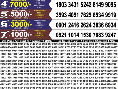Punjab State 100 Monthly Lottery 14/07/26 Punjab State 100 Monthly Lottery 14/07/26