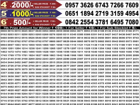 Punjab State Dear 50 Buster Wednesday Weekly Lottery Result 01/07/26