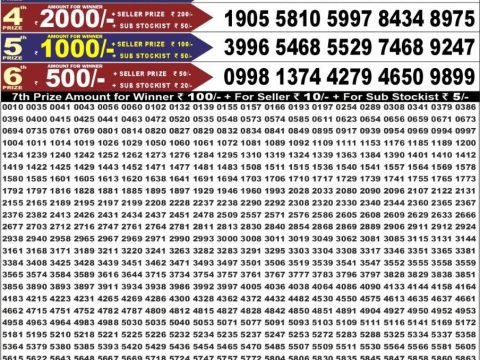 Punjab State Dear 50 Beast Monday Weekly Lottery Result 13/07/26