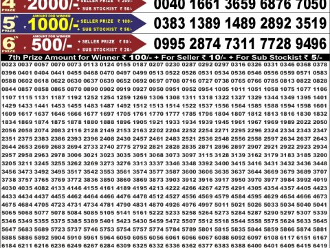 Punjab State Dear 50 Colt Friday Weekly Lottery Result 14/08/26