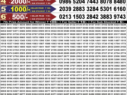 Punjab State Dear 50 Chief Thursday Weekly Lottery Result 20/08/26
