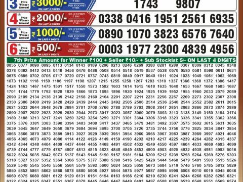 Punjab State Dear 50 Beast Monday Weekly Lottery Result 05/10/26