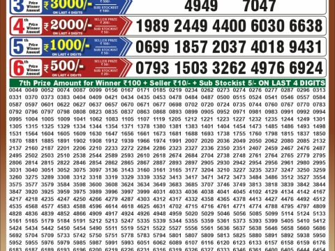 Punjab State Dear 50 Beast Monday Weekly Lottery Result 26/10/26